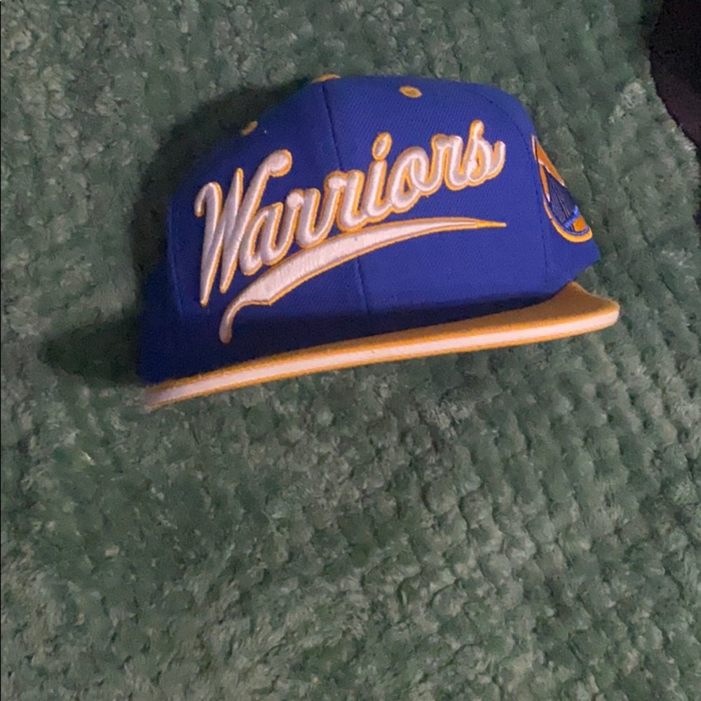 Blue and yellow og warriors hat